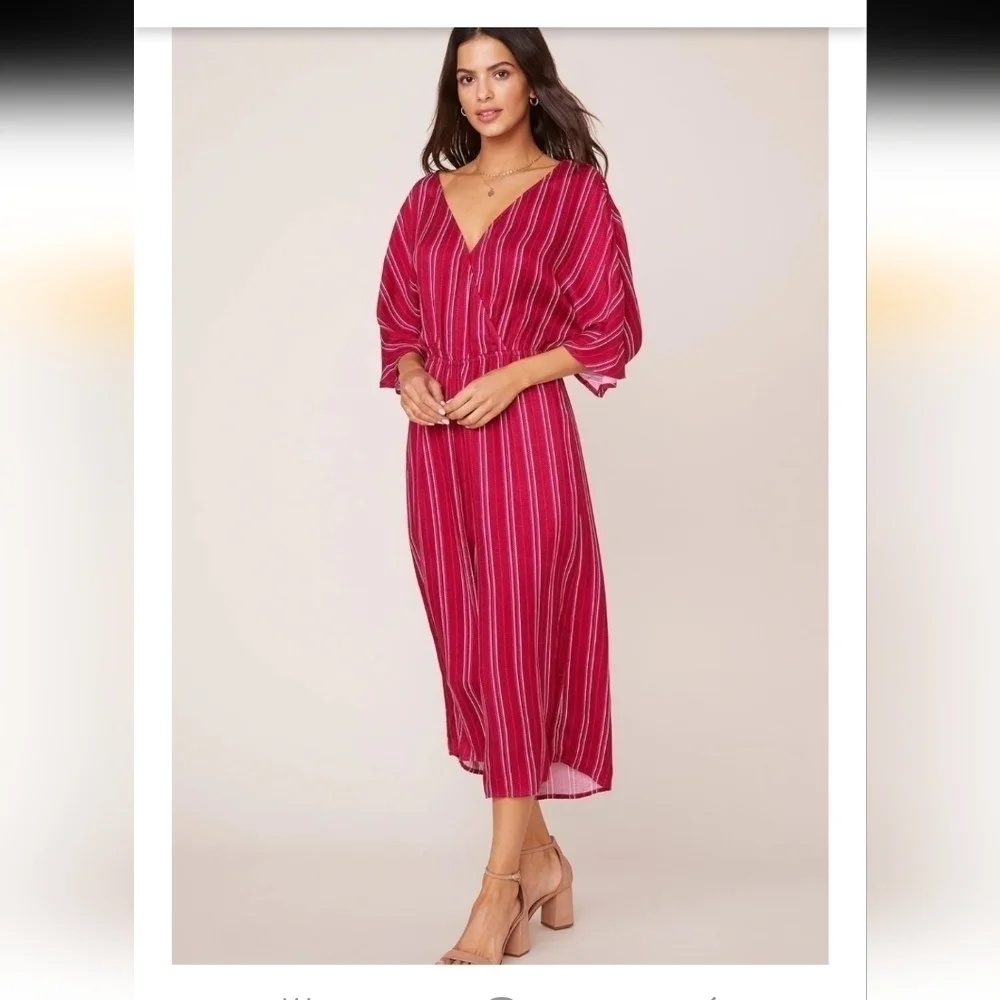NWT JACK Pin-Stripe Jumpsuit in Lipstick Red Size XSMALL